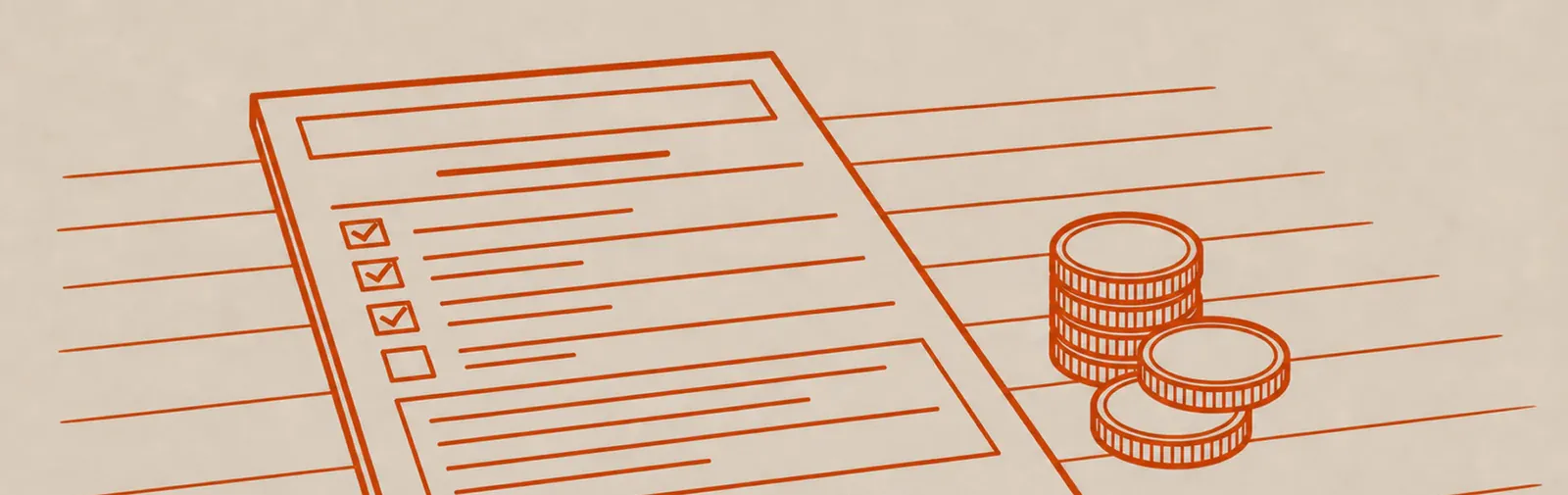 Illustrated external training application form with sponsorship coins