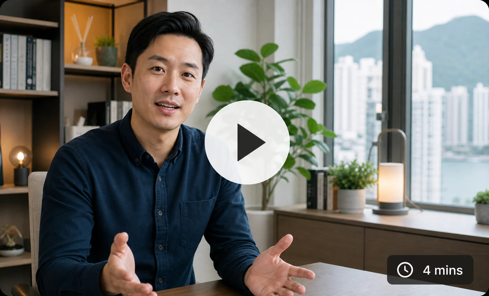 Hong Kong instructor presenting a four-minute micro learning video