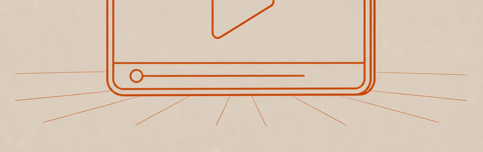 Micro learning video player banner illustration
