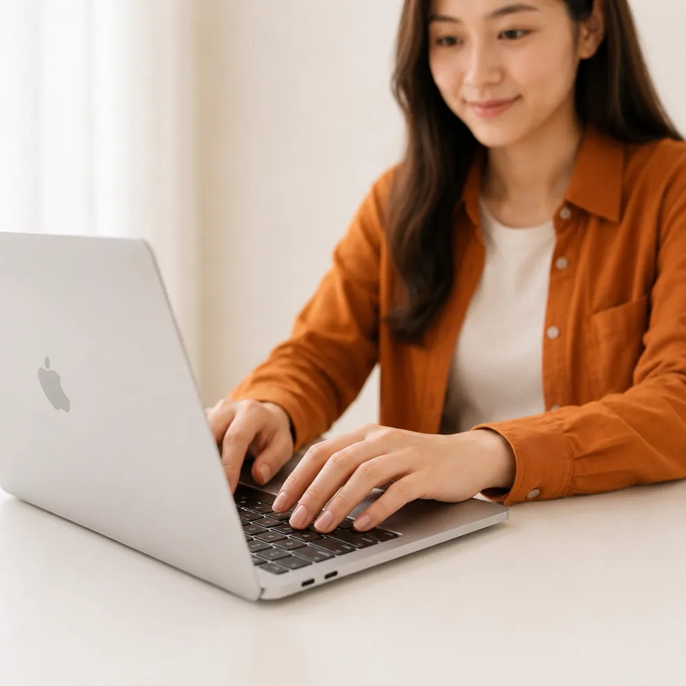 Employee using the web portal
